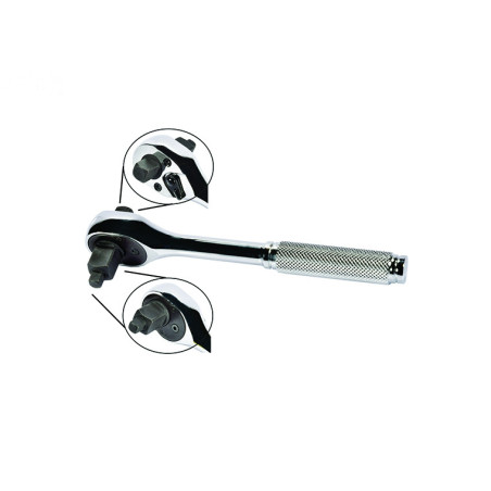 Rotary 14124 - Cliquet à 3 voies 1/4', 3/8', 1/2' pour douilles 1/4', 3/8' et