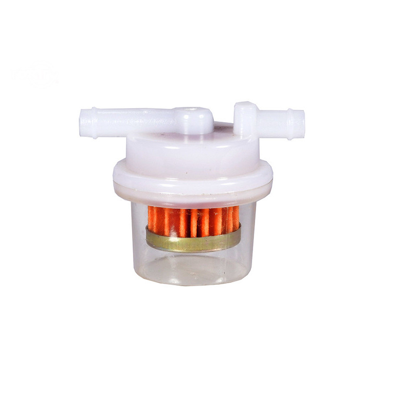 Rotary 16605 - 1/4' small clear fuel filter drum with inlet/outlet