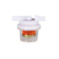 Rotary 16605 - 1/4' small clear fuel filter drum with inlet/outlet