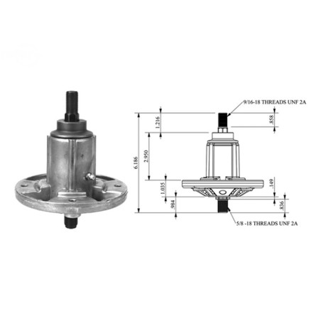 Rotary 12495 - J. Deere blade bearing replaces John Deere - 12495