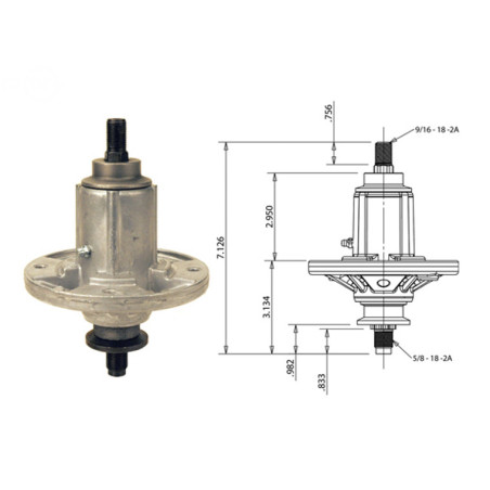 Rotary 12910 - Cuscinetto lama j. deere sostituisce john deere - 12910