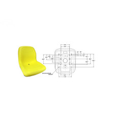 Rotary 13346 - Hoge rugleuning stoel 18' geel vervangt john deere