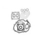 Rotary 12593 - Honda jeu de joints remplace honda - 12593