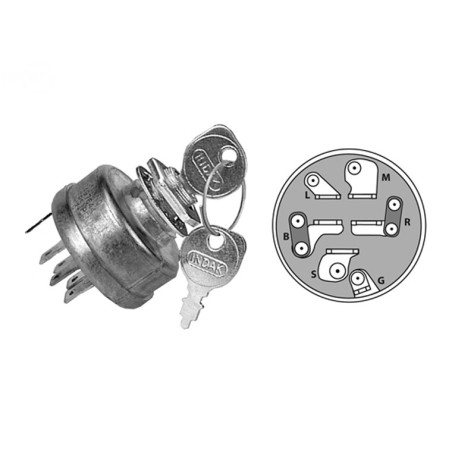 Rotary 12752 - Comutador de ignição cub cadet substitui