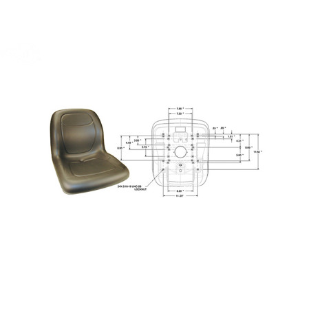 Rotary 13344 - Asiento con respaldo alto 18' - 13344
