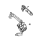 Conjunto de punho traseiro P100002151 Para Echo CS-2511TES