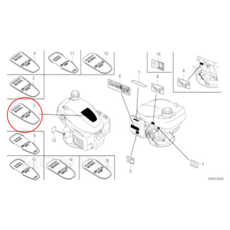 Honda Deckel-Etikett 87169Z9L000