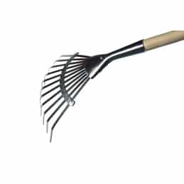 POLET Scopa da giardino leggera 11 denti Em legno 1m10