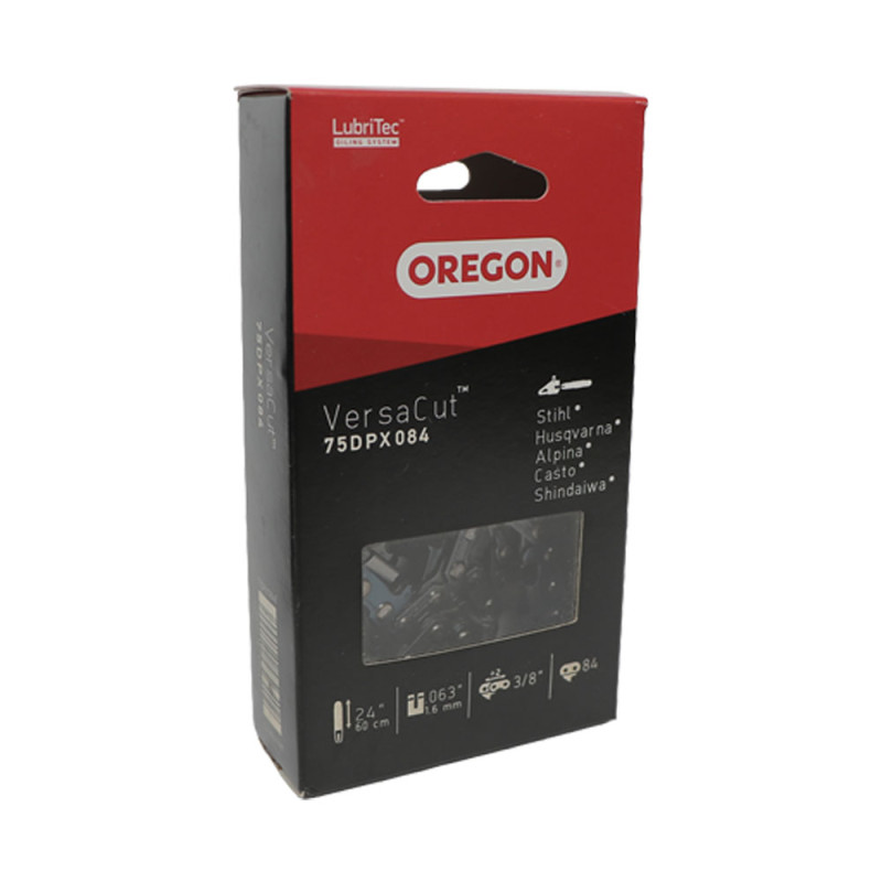 Chaîne de tronçonneuse Oregon 75DPX084E Pas : 3/8" Jauge : 1.6 Maillons : 84 - VersaCut™ Chaîne de tronçonneuse Oregon 75DPX084E Pas : 3/8" Jauge : 1.6 Maillons : 84 - VersaCut™