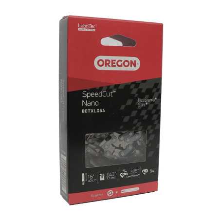 Chaîne de tronçonneuse Oregon 80TXL064E Pas : .325" Jauge : 1.1 Maillons : 64 - SpeedCut™