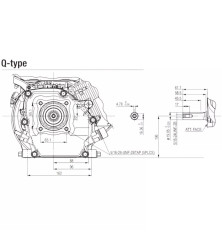 Moteur Honda GX200QHB1 – 196 cm³ – Vilebrequin 19,05 mm
