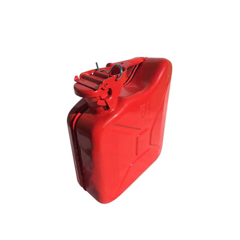 Jerrican métal hydrocarbure 5 litres rouge