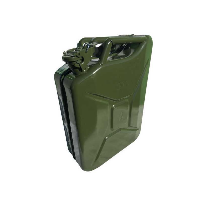 Jerrican métal hydrocarbure 20 litres vert Jerrican métal hydrocarbure 20 litres vert