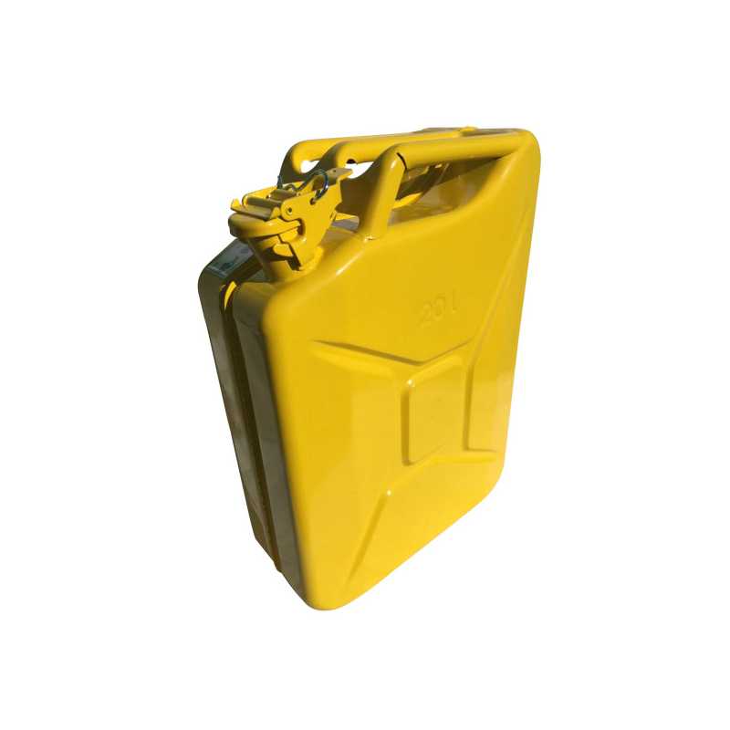 Jerrican métal hydrocarbure 20 litres jaune