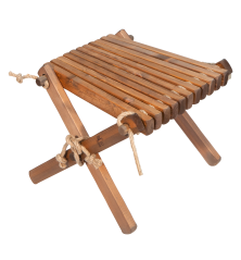 Table d’appoint / repose-pieds LILLI en pin huilé brun – EcoFurn