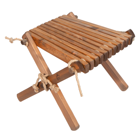 Table d’appoint / repose-pieds LILLI en pin huilé brun – EcoFurn