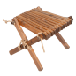 Table d’appoint / repose-pieds LILLI en pin huilé brun – EcoFurn