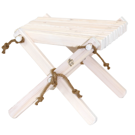 Table d’appoint / repose-pieds LILLI en pin huilé blanc – EcoFurn