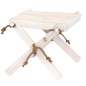 Table d’appoint / repose-pieds LILLI en pin huilé blanc – EcoFurn