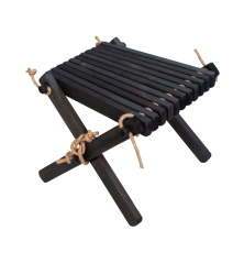 Table d’appoint / repose-pieds LILLI en pin huilé noir – EcoFurn