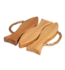Dessous de plat FISH-3 en chêne – 3 poissons EcoFurn