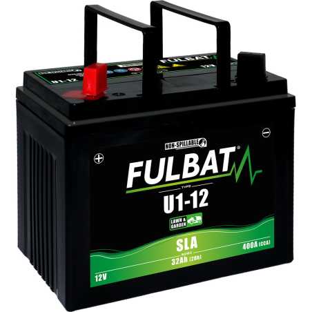 Batería estanca U1-12 SLA 32 Ah 12V, lista para usar con mangos FULBAT