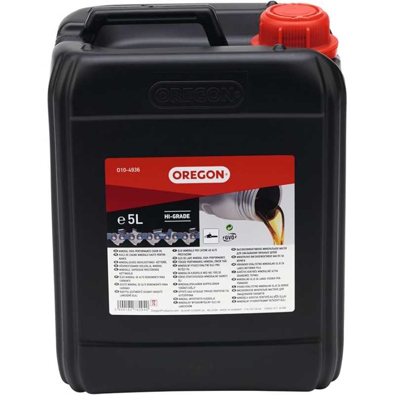 Huile Oregon chaîne & guide de tronçonneuse – bidon 5L (réf. O10-4936)
