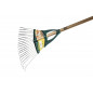 LEBORGNE Xfil gazonhark met 20 platte tanden en houten steel 1,50 m