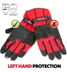 Gants de protection - Hiver - Noir et Rouge - OREGON - Taille XL - 295485