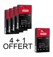Lot 4 Chaines + 1 offerte Oregon 75LPX066E Pas : 3/8" Jauge : 1.6 Maillons : 66 - PowerCut™