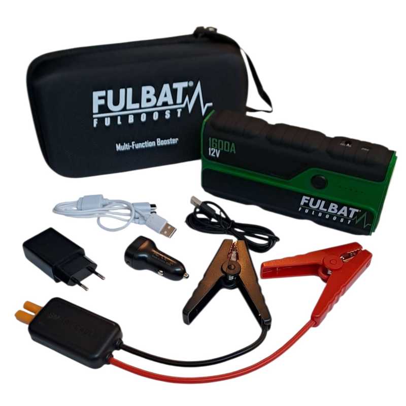 Arrancador multifunções, bateria de backup, lanterna Fulbat 15 000 mAh 12V Arrancador multifunções, bateria de backup, lanterna Fulbat 15 000 mAh 12V