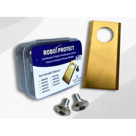 18 Lames robot tondeuse en Titane - compatibles Honda, Miimo