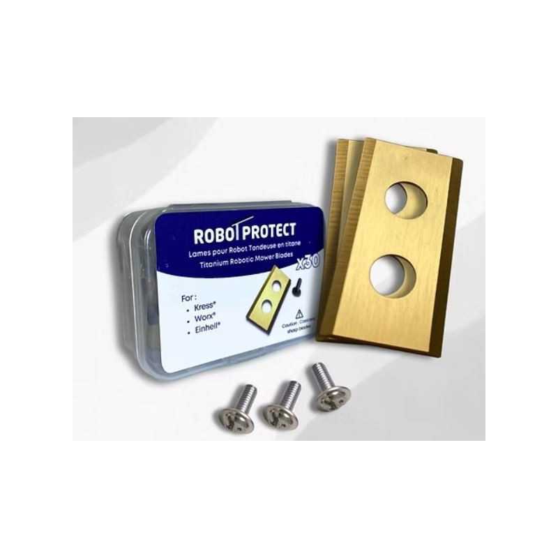 30 Lames robot tondeuse en Titane - compatibles Kress, Worx et Einhell
