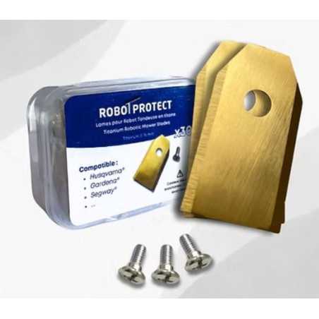30 Lames robot tondeuse en Titane - compatibles Husqvarna Gardena Segway