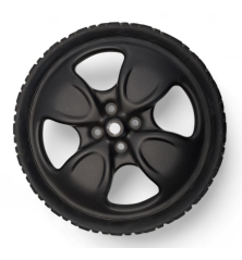 Roue Noire Givrée Assemblée - 4101020008 PUBERT