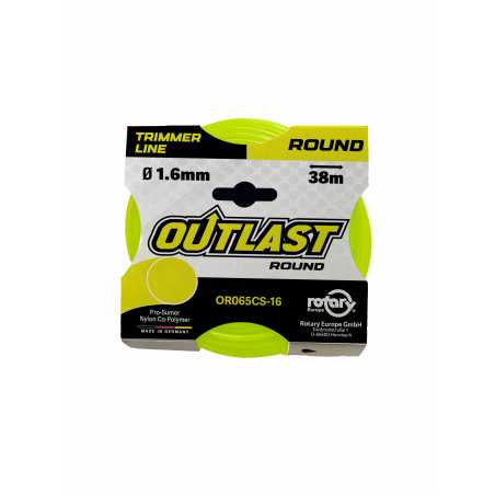Round brushcutter line Ø1.6 mm / 38 m Fluorescent Yellow – OUTLAST – OR065CS-16