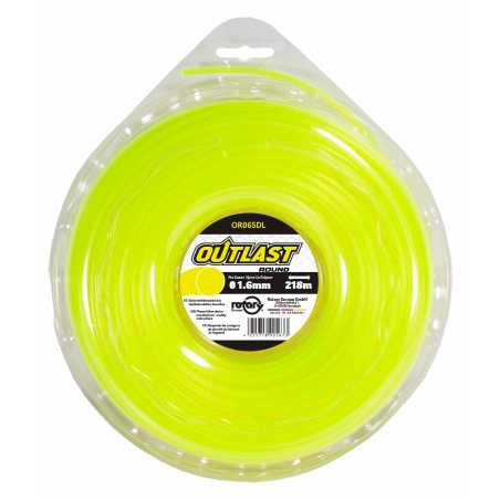 Round brushcutter line Ø1.6 mm / 218 m Fluorescent Yellow – OUTLAST – OR065DL-12