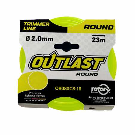 Round trimmer line Ø2.0mm/23m Fluorescent Yellow - OUTLAST - OR080CS-16