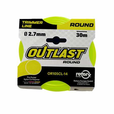 Round trimmer line Ø2.7mm/30m Fluorescent Yellow - OUTLAST - OR105CL-14