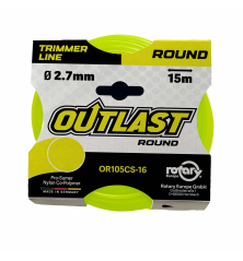 Round trimmer line Ø2.7mm/15m Fluorescent Yellow - OUTLAST - OR105CS-16