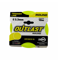 Hilo para desbrozadora redondo Ø3,3mm/10m Amarillo flúor - OUTLAST - OR130CS-16