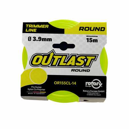 Round brushcutter line Ø3.9mm/15m Neon yellow - OUTLAST - OR155CL-14