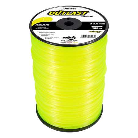 Fil débroussailleuse rond Ø3,9mm/160m Jaune fluo - OUTLAST - OR155S5-6