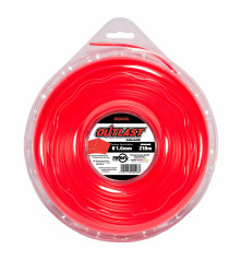 Motorsensen-Mähfaden vierkant ø1,6mm/218m Leuchtrot - OUTLAST - OS065DL-12