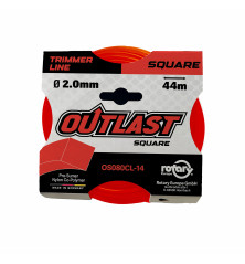Motorsensen-Mähfaden vierkant ø2mm/44m Leuchtrot - OUTLAST - OS080CL14