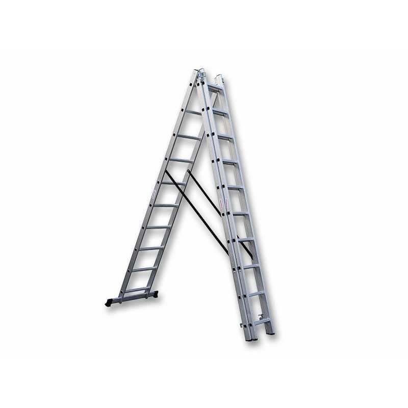 3-teilige Mehrzweckleiter 3x10 Sprossen – MTF – Aluminium max. 6,20 m – 1ZST9059 3-teilige Mehrzweckleiter 3x10 Sprossen – MTF – Aluminium max. 6,20 m – 1ZST9059