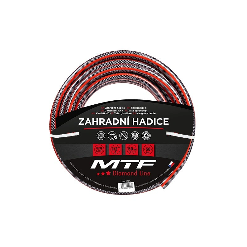 Mangueira de rega Diamond Line Red 1/2" 50 m – MTF – 4 camadas 50 bar – 1VOZ2095