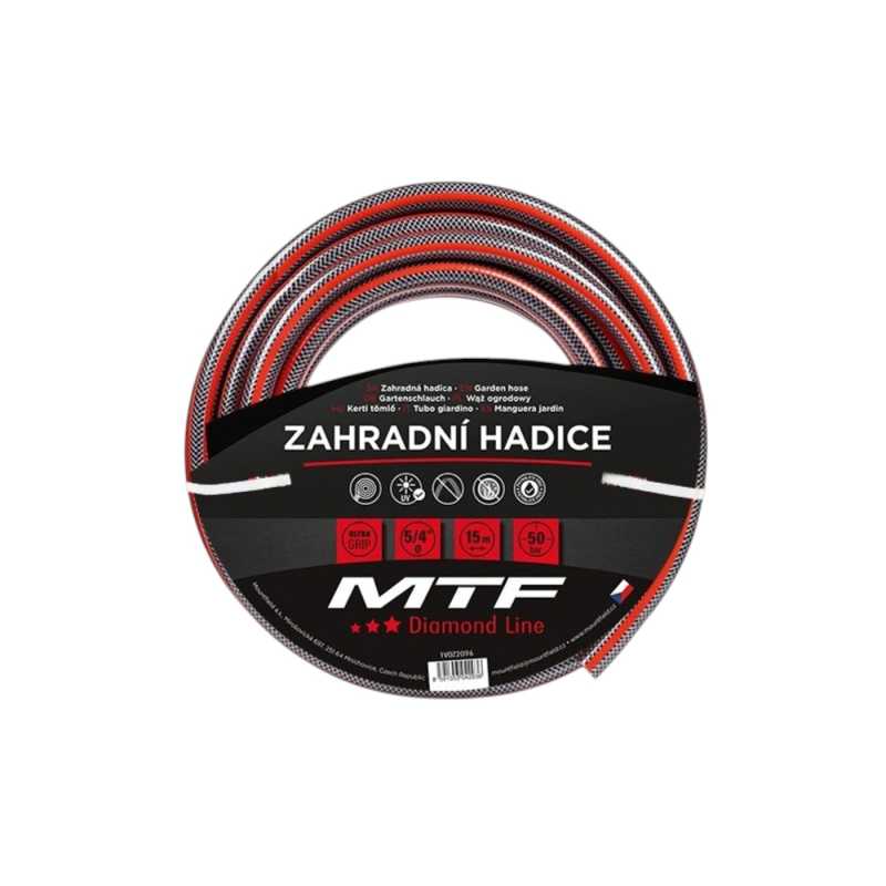 Diamond Line Red garden hose 5/4" 15 m – MTF – 4 layers 50 bar – 1VOZ2096 Diamond Line Red garden hose 5/4" 15 m – MTF – 4 layers 50 bar – 1VOZ2096
