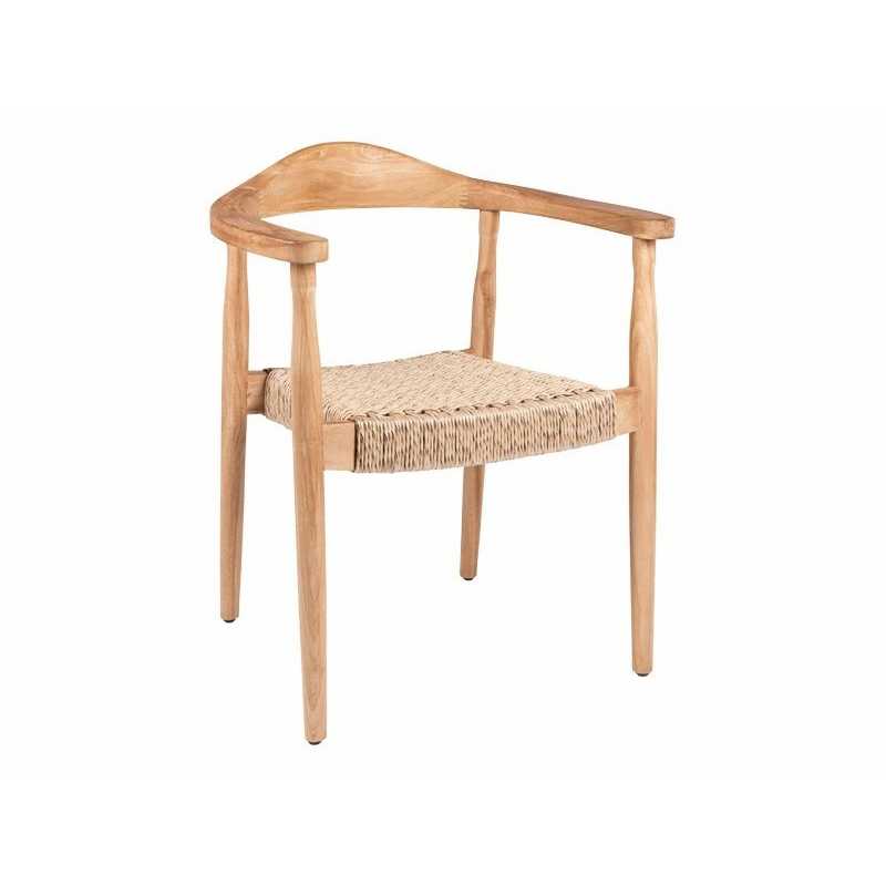 Chaise de salle à manger Maron – MTF – Bois de teck et tressage naturel – 2NAI0001 Chaise de salle à manger Maron – MTF – Bois de teck et tressage naturel – 2NAI0001