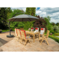 Table de jardin rectangulaire Vegas 76x200x100cm – MTF – Teck – 2NAB2181